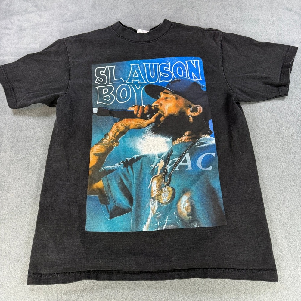 Nipsey Hussle Slauson Boy Shaka Wear Super Max Heavyweight T-Shirt Black Large